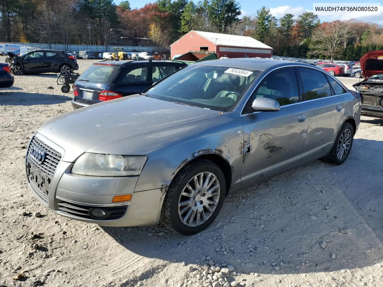 2006 Audi A6 3.2 Quattro VIN: WAUDH74F36N080520 Lot: 79345064