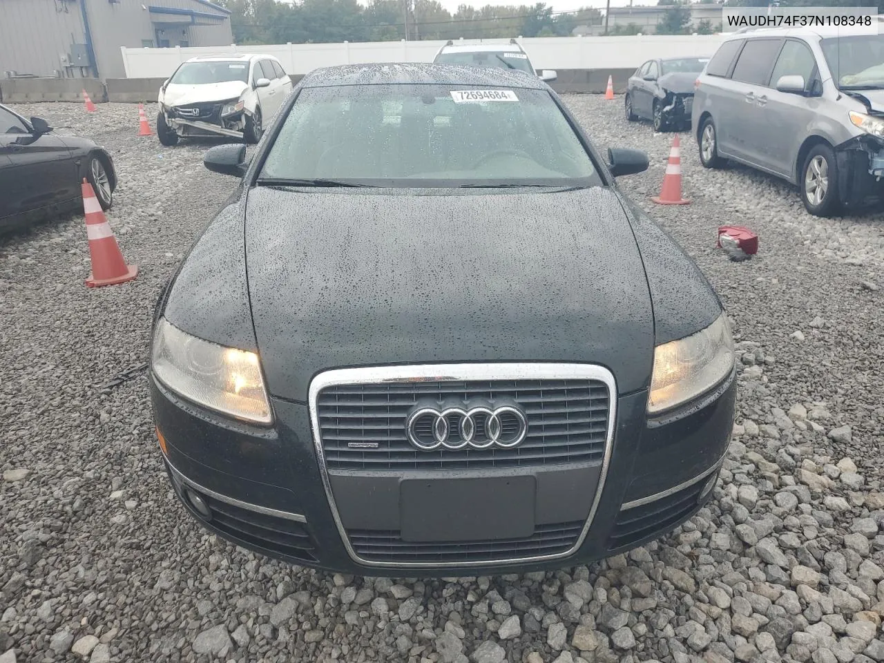 2007 Audi A6 3.2 Quattro VIN: WAUDH74F37N108348 Lot: 72694684