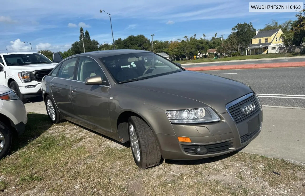 2007 Audi A6 3.2 Quattro VIN: WAUDH74F27N110463 Lot: 80316034