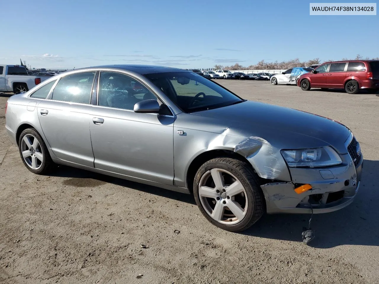 2008 Audi A6 3.2 Quattro VIN: WAUDH74F38N134028 Lot: 44576454