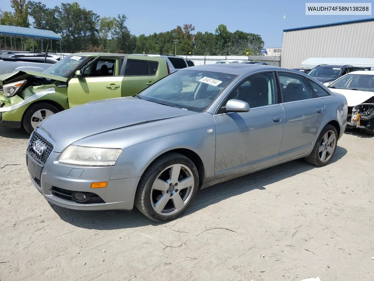 2008 Audi A6 3.2 Quattro VIN: WAUDH74F58N138288 Lot: 68487594