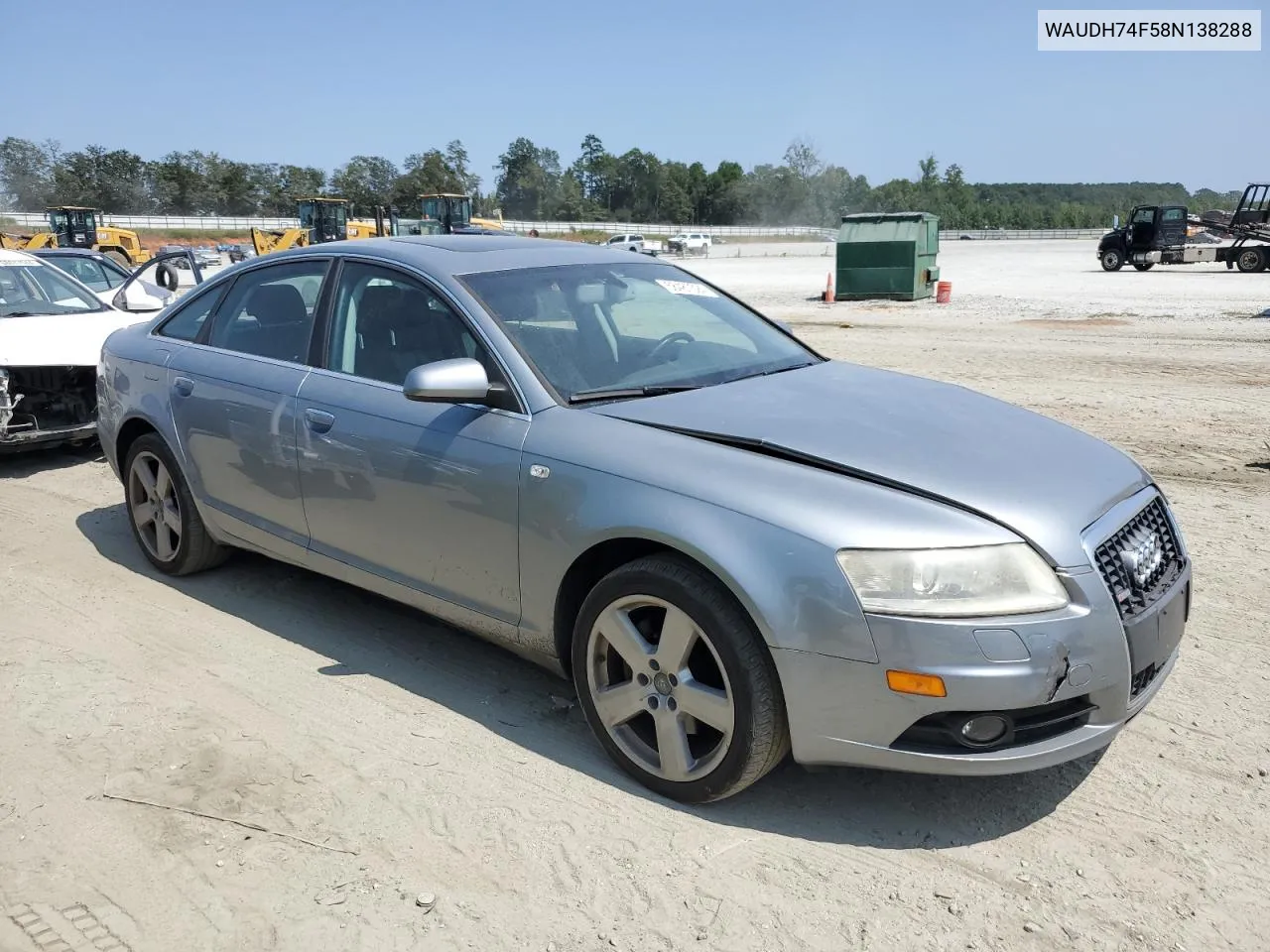 2008 Audi A6 3.2 Quattro VIN: WAUDH74F58N138288 Lot: 68487594