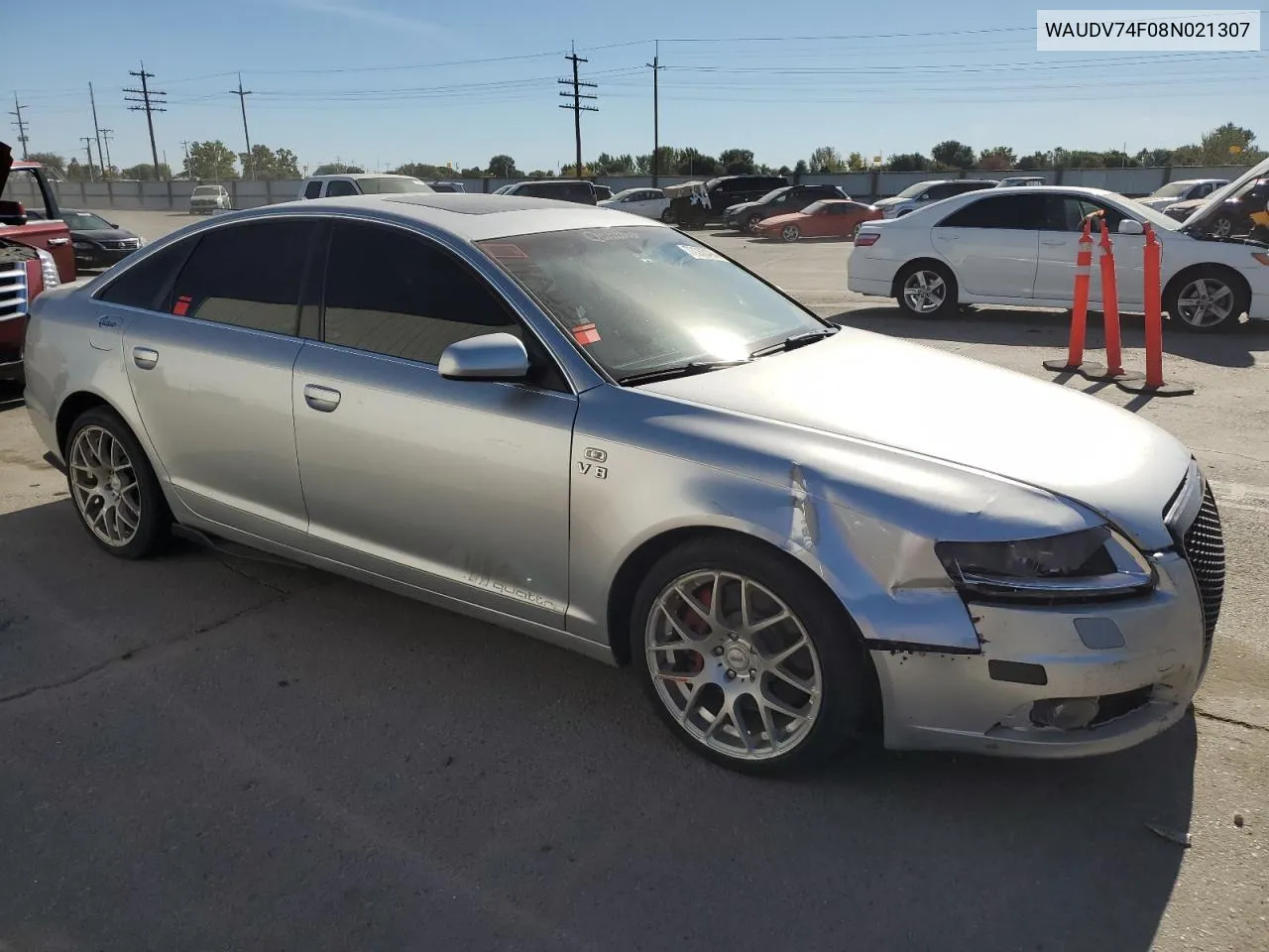 2008 Audi A6 4.2 Quattro VIN: WAUDV74F08N021307 Lot: 73353494