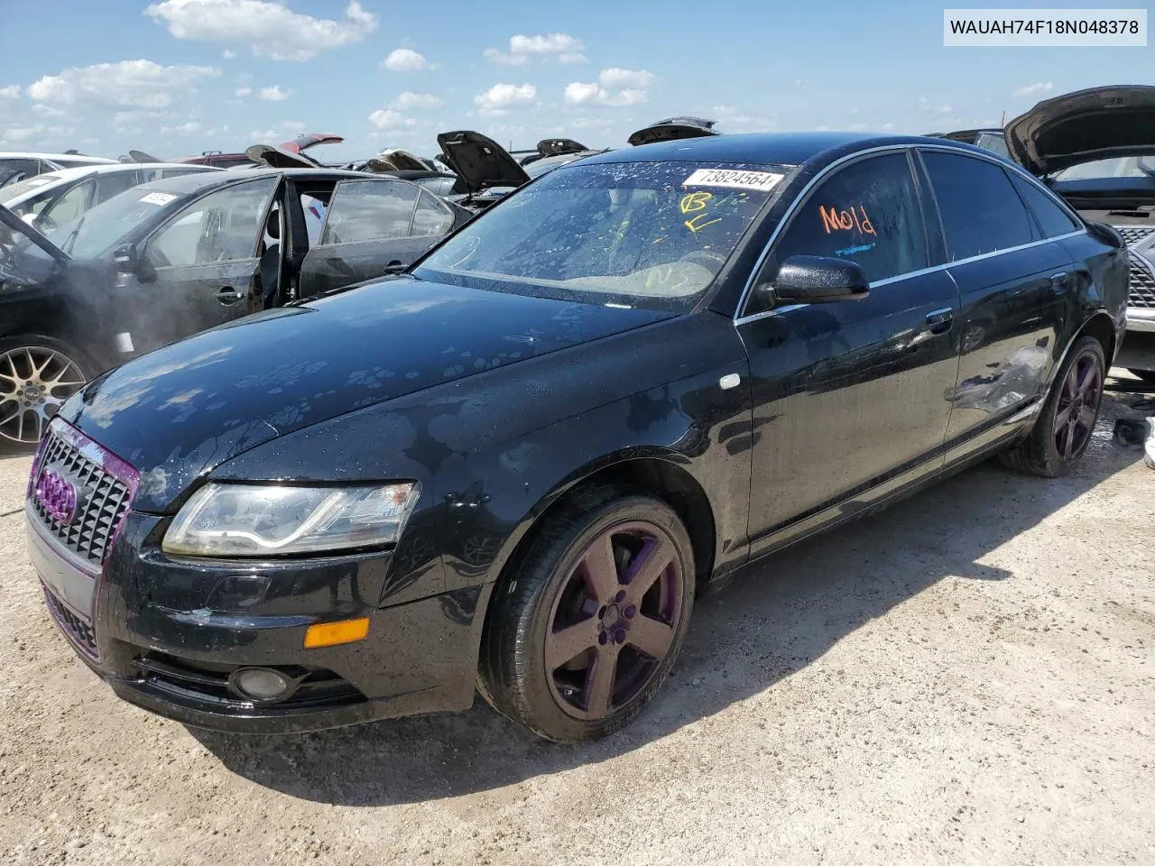 2008 Audi A6 3.2 VIN: WAUAH74F18N048378 Lot: 73824564