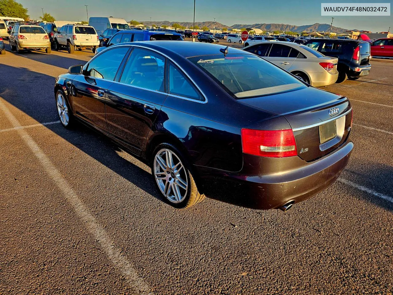 2008 Audi A6 4.2 Quattro VIN: WAUDV74F48N032472 Lot: 78555824