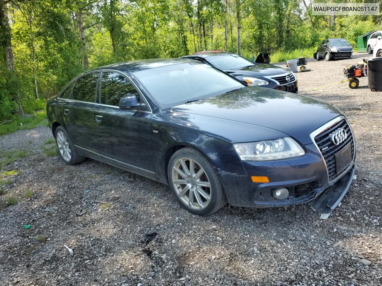 2010 Audi A6 Quattro VIN: WAUPGCFB0AN051147 Lot: 60053024