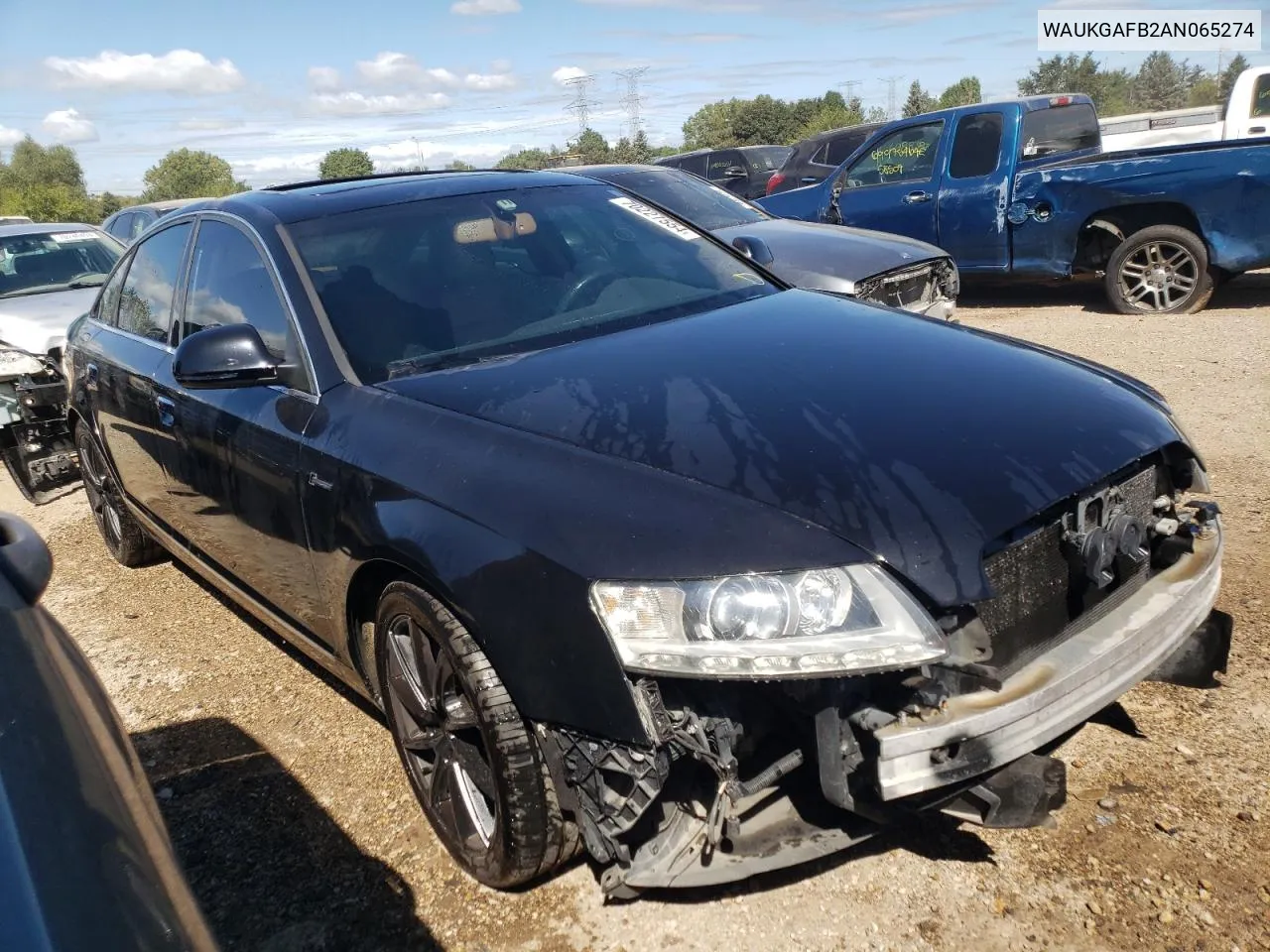 WAUKGAFB2AN065274 2010 Audi A6 Prestige