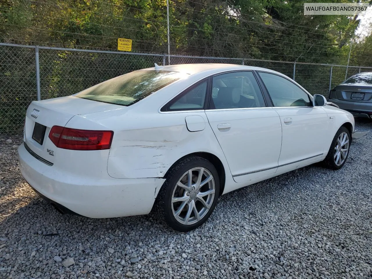 2010 Audi A6 Premium Plus VIN: WAUFGAFB0AN057367 Lot: 70748234