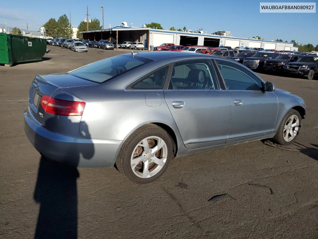 2010 Audi A6 Premium VIN: WAUBGAFB8AN080927 Lot: 71472774