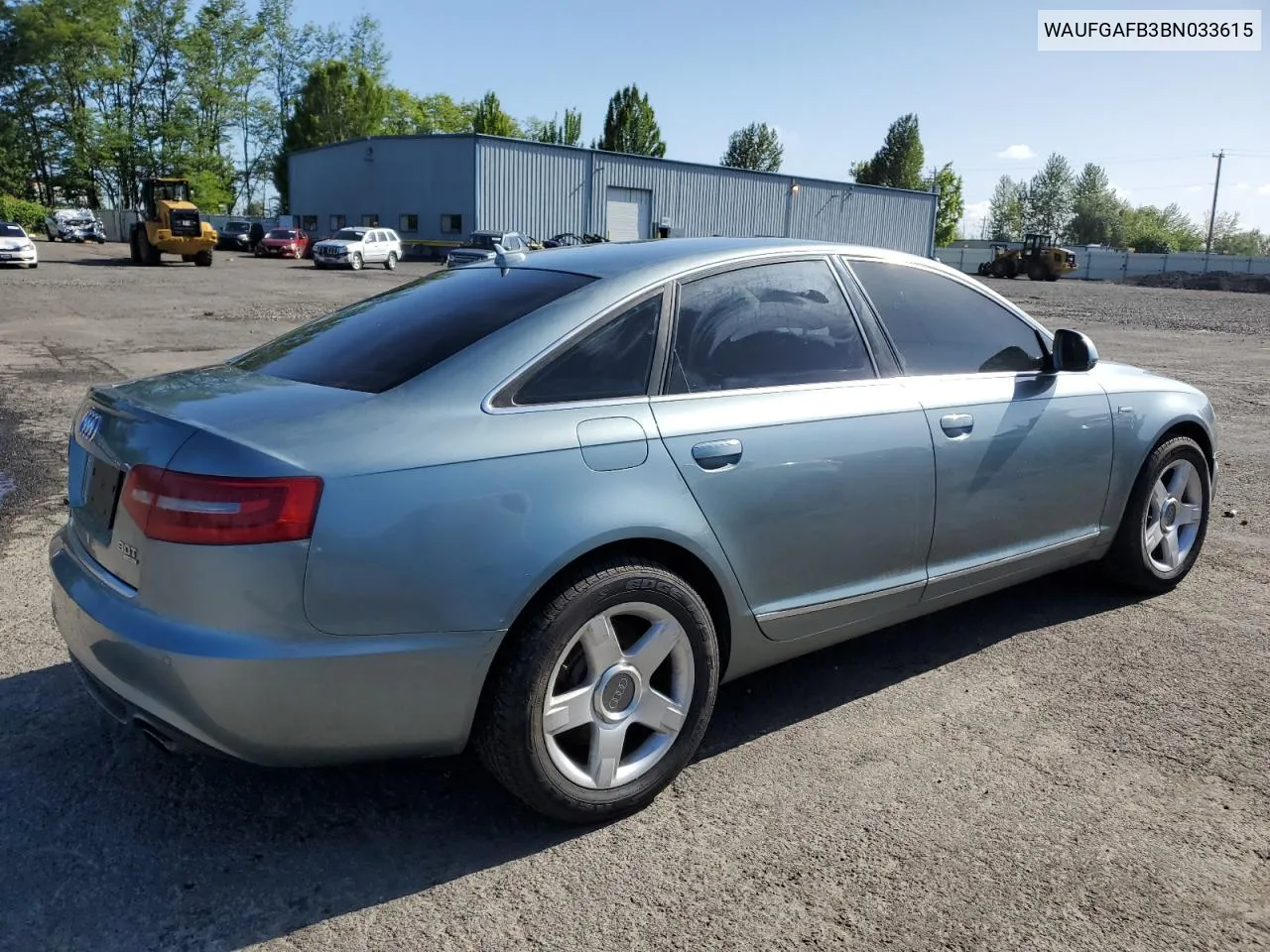 2011 Audi A6 Premium Plus VIN: WAUFGAFB3BN033615 Lot: 57981654