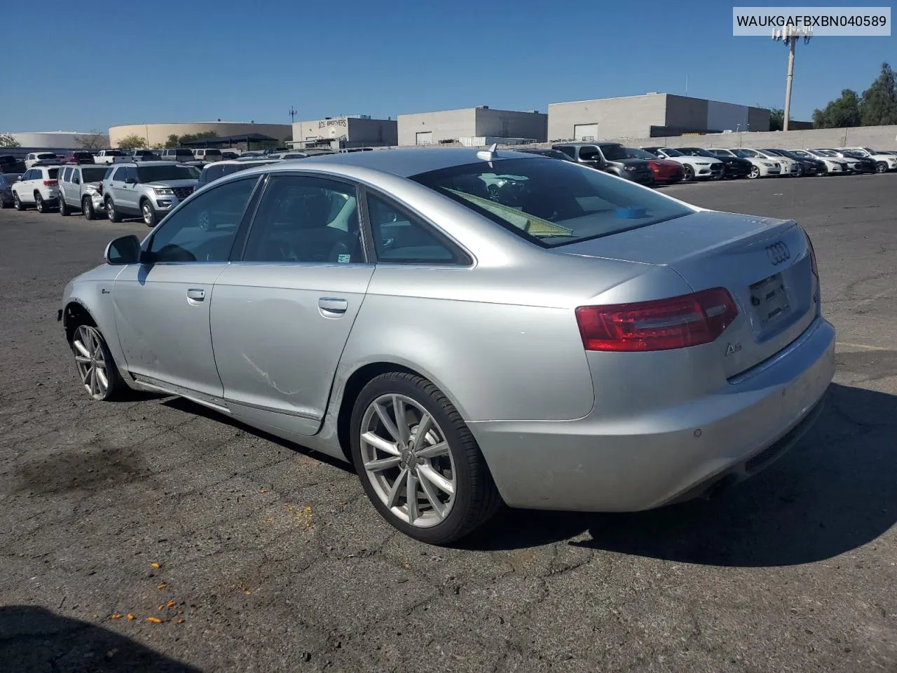 2011 Audi A6 Prestige VIN: WAUKGAFBXBN040589 Lot: 67851634