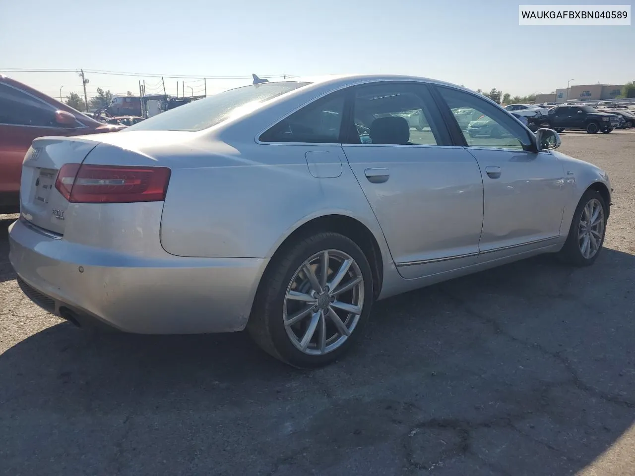 2011 Audi A6 Prestige VIN: WAUKGAFBXBN040589 Lot: 67851634