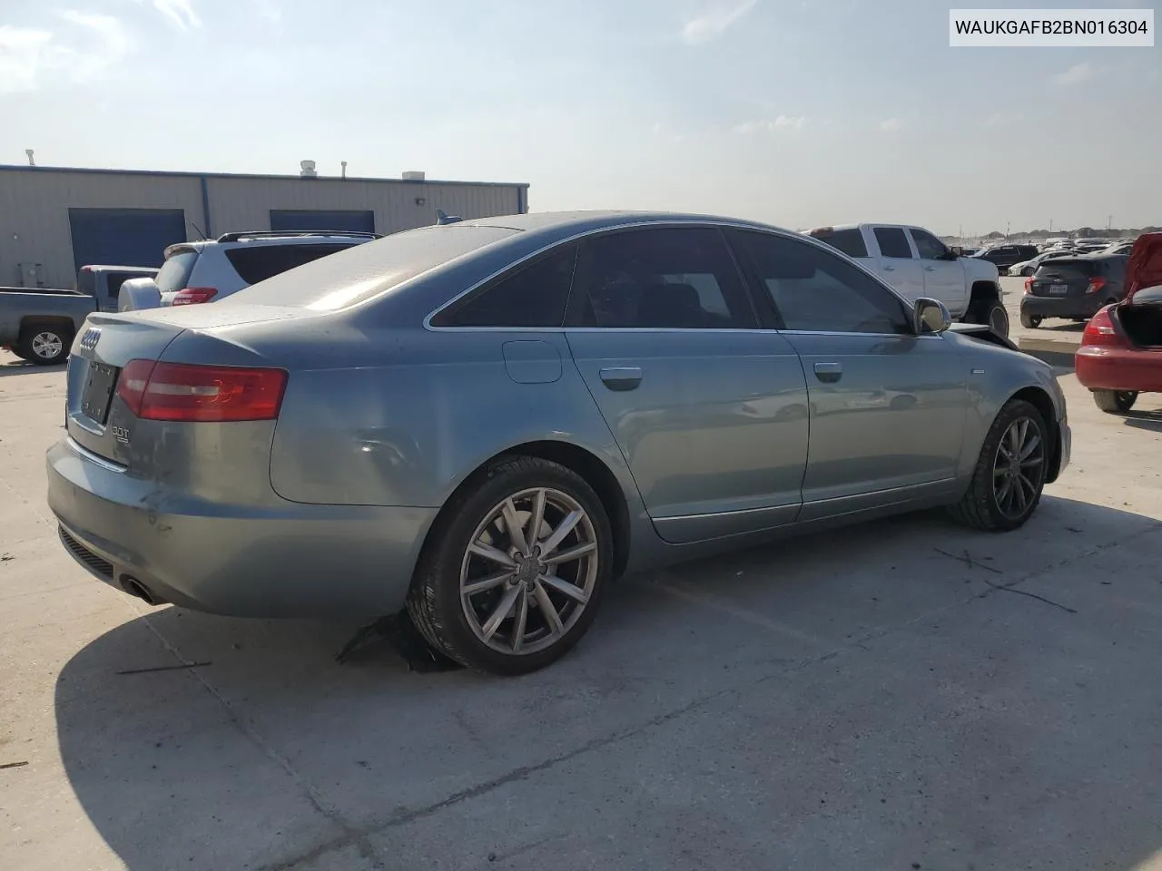 WAUKGAFB2BN016304 2011 Audi A6 Prestige