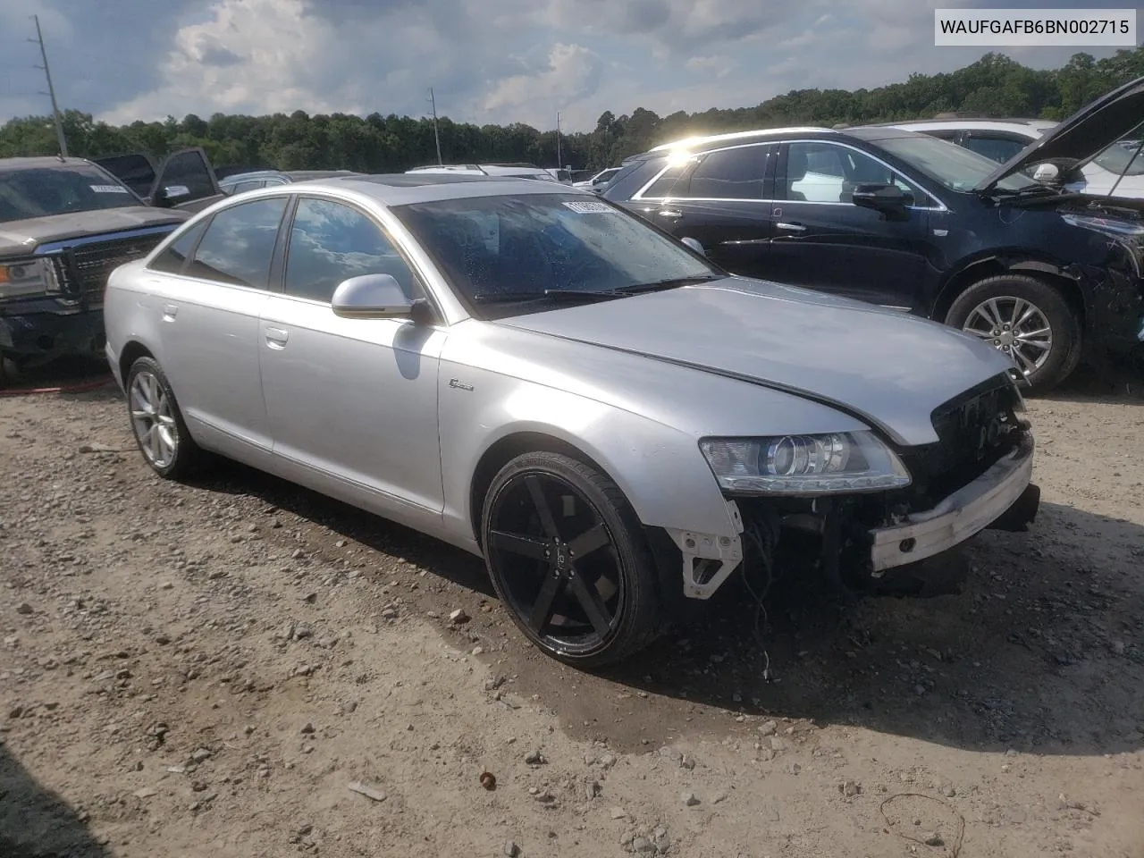 WAUFGAFB6BN002715 2011 Audi A6 Premium Plus