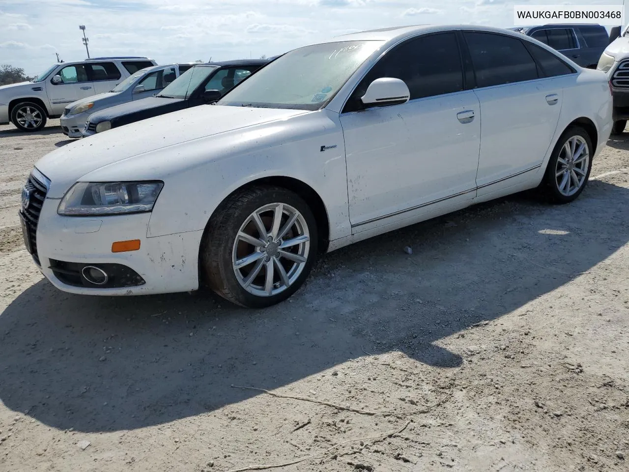 2011 Audi A6 Prestige VIN: WAUKGAFB0BN003468 Lot: 77850424