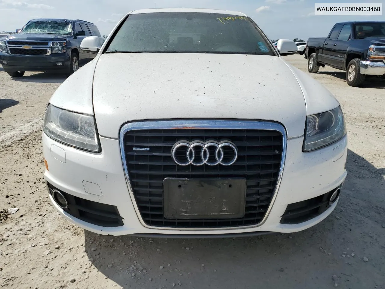 2011 Audi A6 Prestige VIN: WAUKGAFB0BN003468 Lot: 77850424