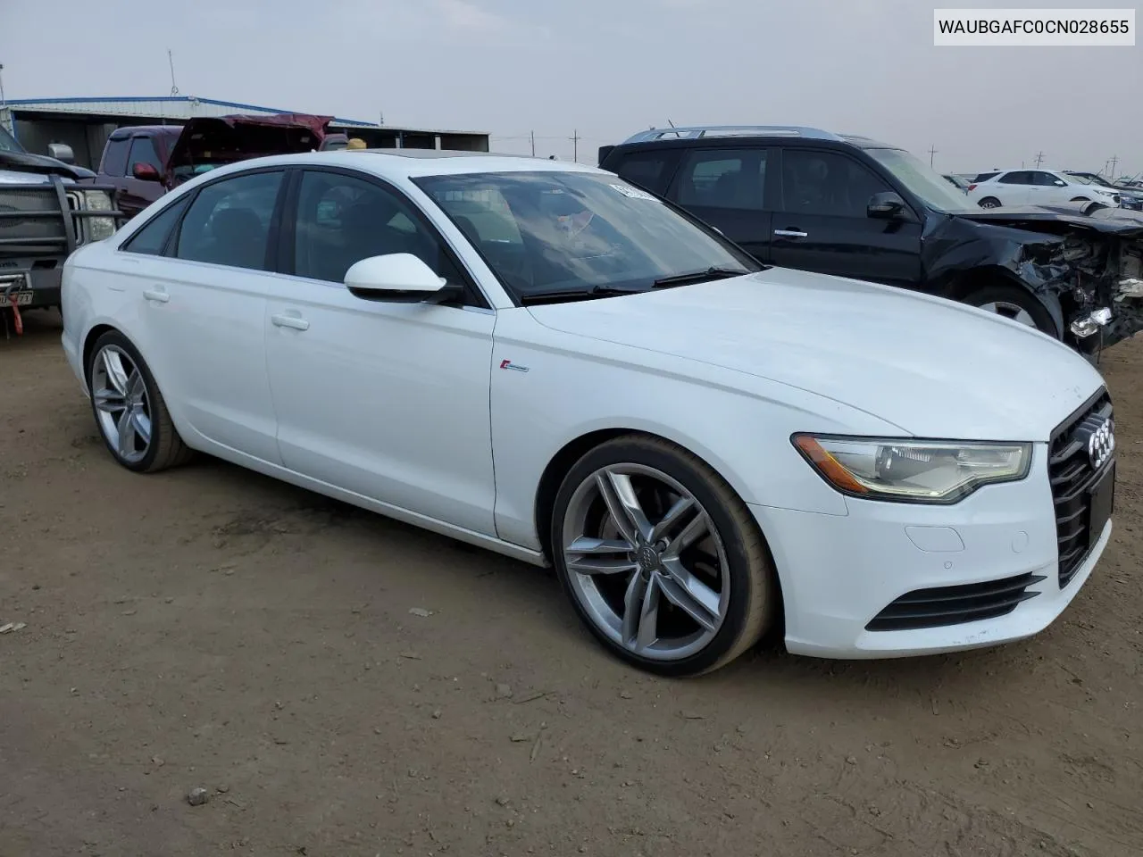 2012 Audi A6 VIN: WAUBGAFC0CN028655 Lot: 64770074