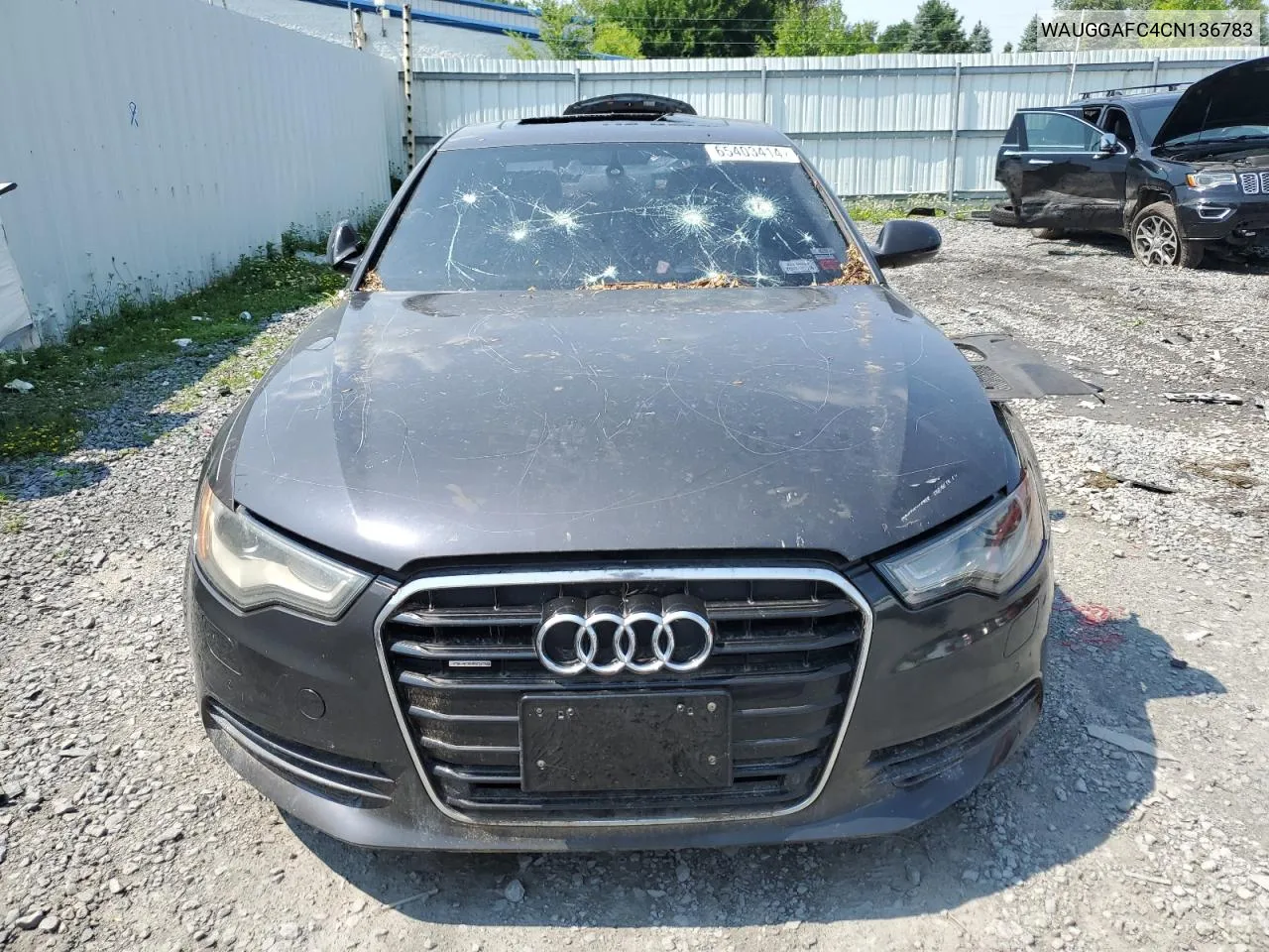 2012 Audi A6 Premium Plus VIN: WAUGGAFC4CN136783 Lot: 65403414