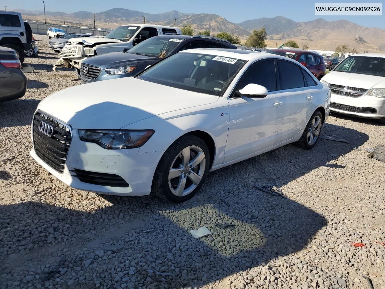 2012 Audi A6 Premium Plus VIN: WAUGGAFC9CN092926 Lot: 68991434