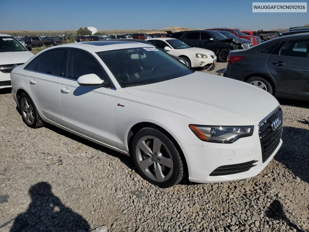 2012 Audi A6 Premium Plus VIN: WAUGGAFC9CN092926 Lot: 68991434