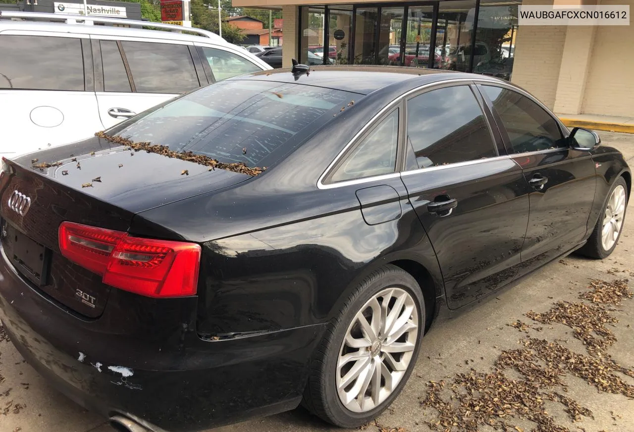 2012 Audi A6 VIN: WAUBGAFCXCN016612 Lot: 70522724