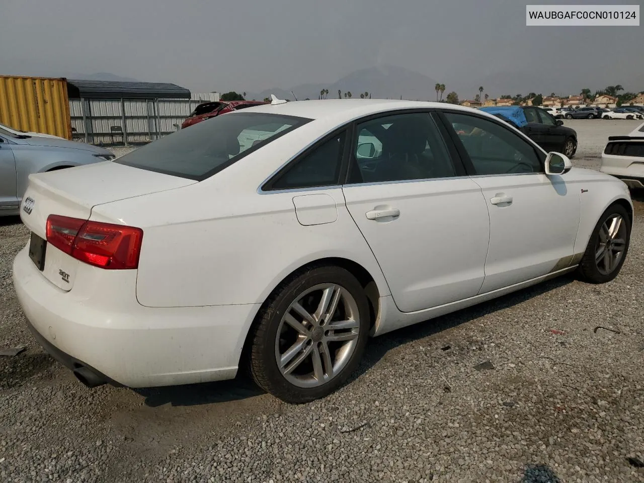 2012 Audi A6 VIN: WAUBGAFC0CN010124 Lot: 70727184