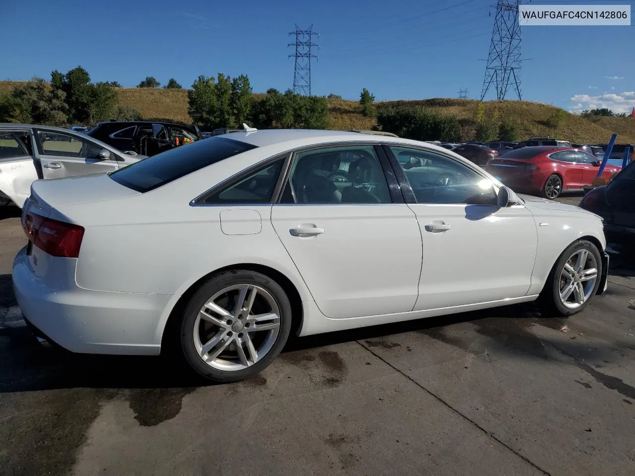 2012 Audi A6 Premium VIN: WAUFGAFC4CN142806 Lot: 72840214