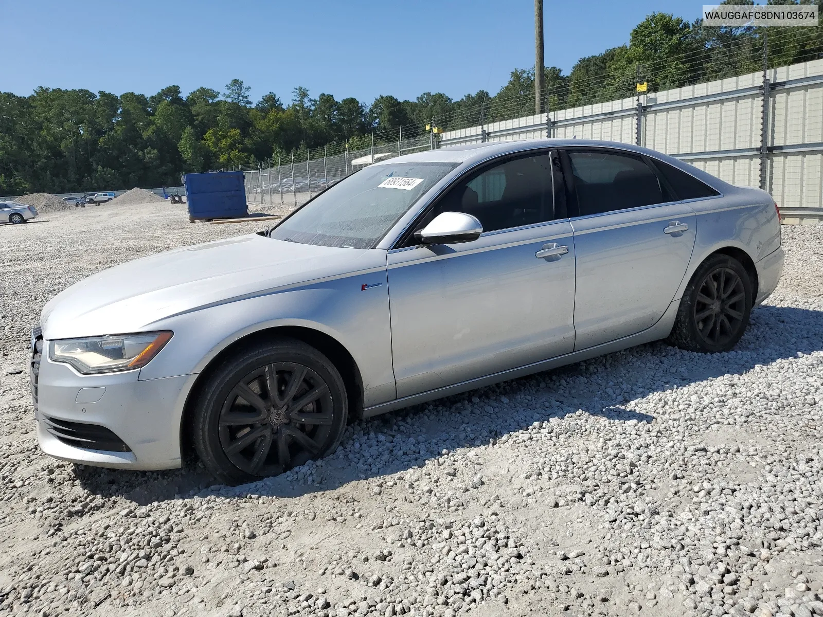 2013 Audi A6 Premium Plus VIN: WAUGGAFC8DN103674 Lot: 68931564