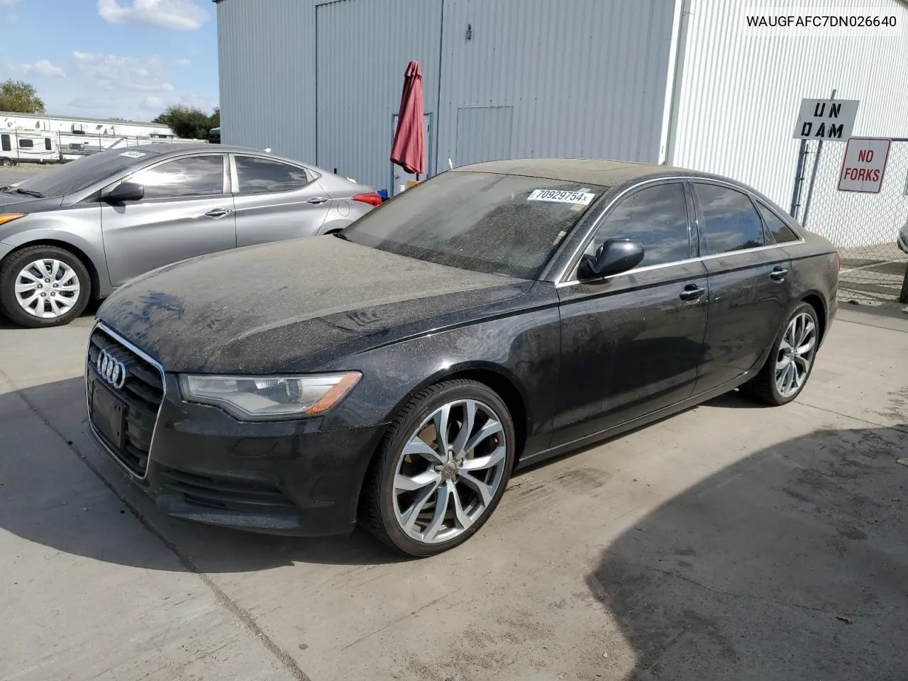 2013 Audi A6 Premium Plus VIN: WAUGFAFC7DN026640 Lot: 70929754