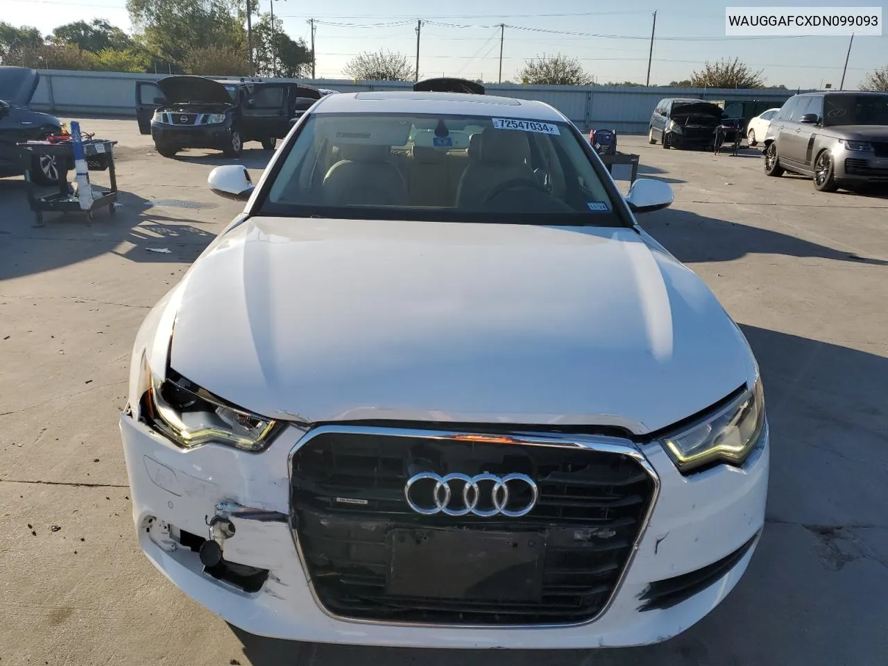 2013 Audi A6 Premium Plus VIN: WAUGGAFCXDN099093 Lot: 72547034