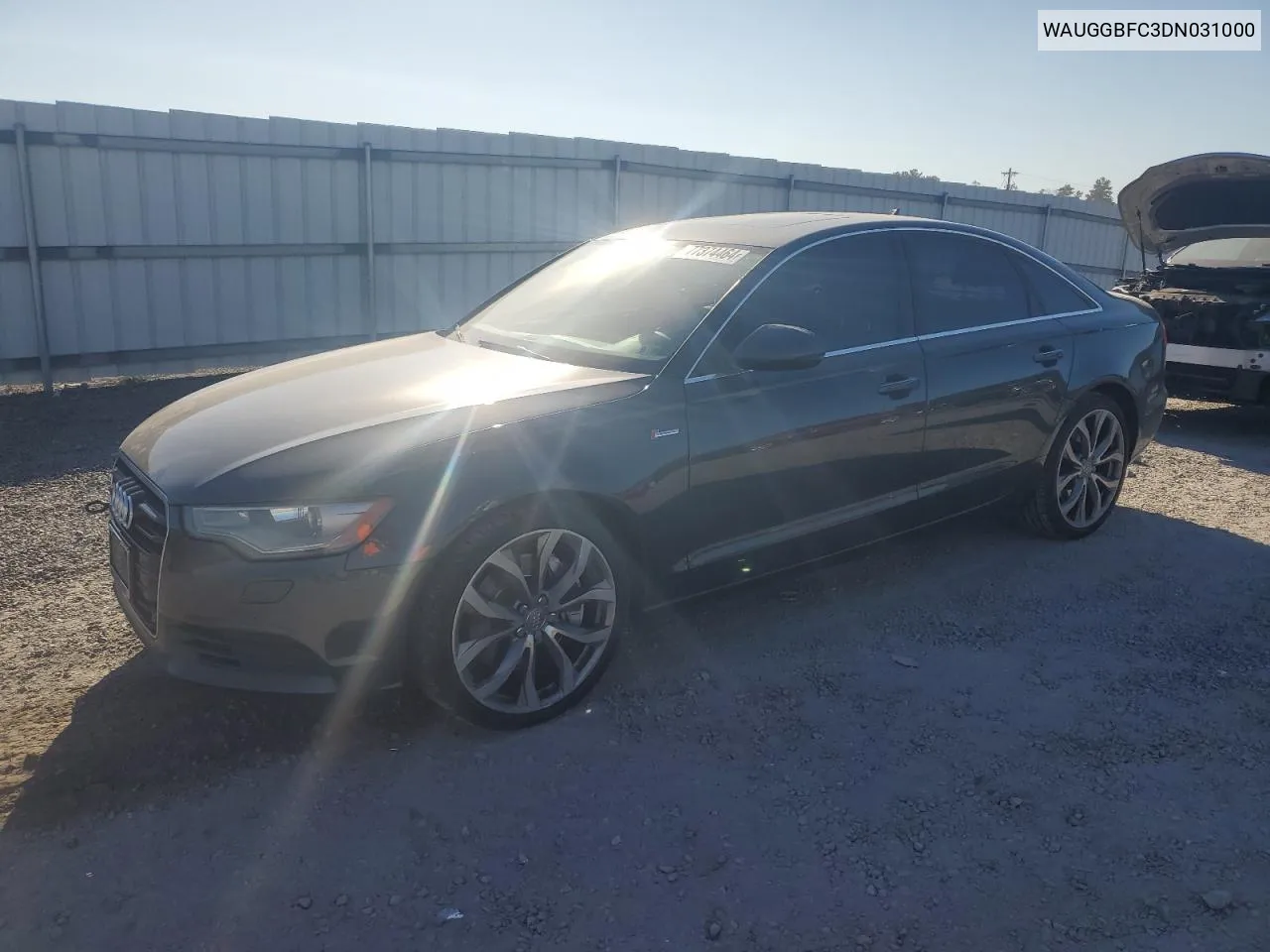 2013 Audi A6 Premium Plus VIN: WAUGGBFC3DN031000 Lot: 77374464