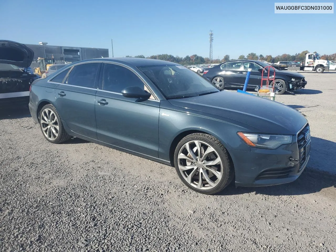 2013 Audi A6 Premium Plus VIN: WAUGGBFC3DN031000 Lot: 77374464