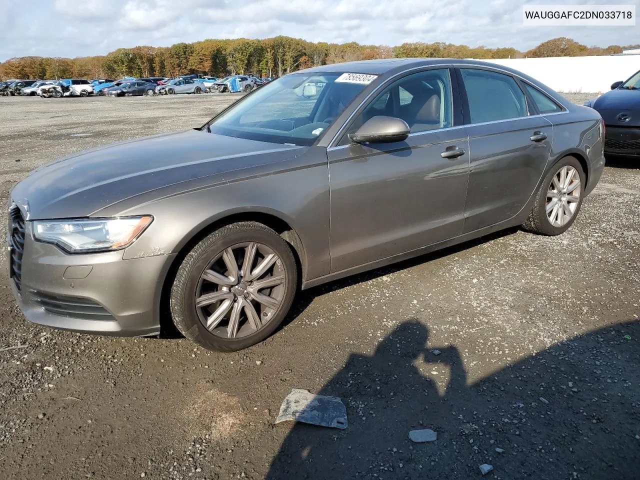 2013 Audi A6 Premium Plus VIN: WAUGGAFC2DN033718 Lot: 78569304