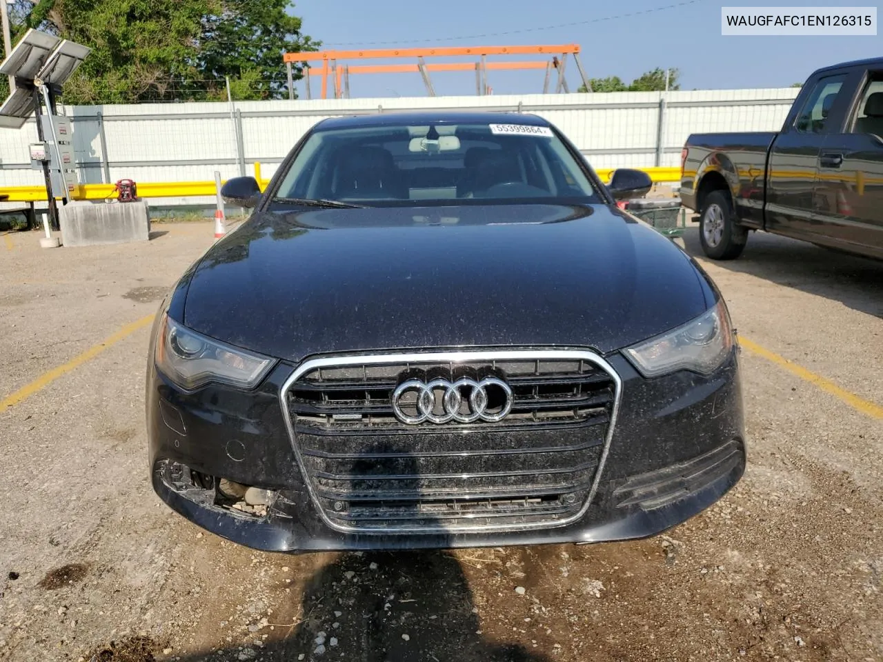 2014 Audi A6 Premium Plus VIN: WAUGFAFC1EN126315 Lot: 55399864