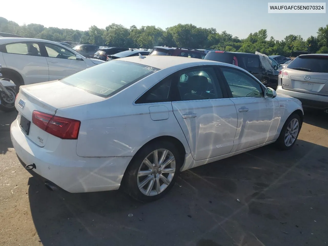 2014 Audi A6 Premium Plus VIN: WAUFGAFC5EN070324 Lot: 59759294