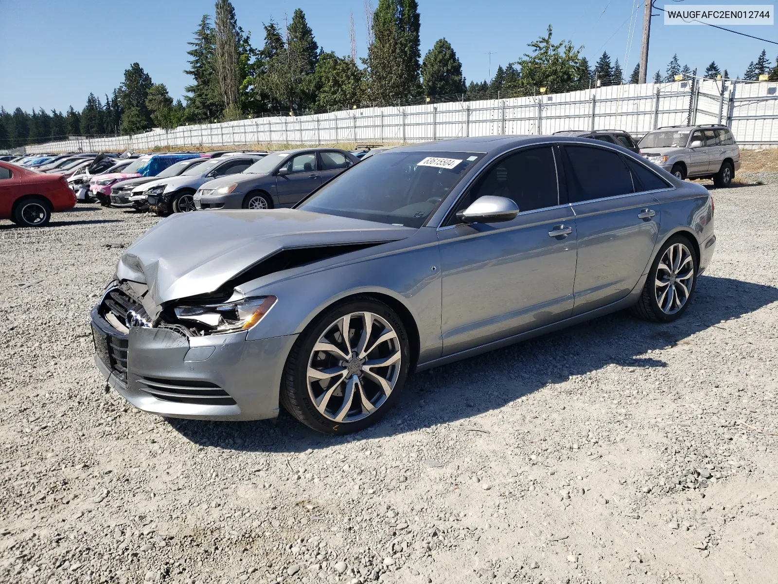 2014 Audi A6 Premium Plus VIN: WAUGFAFC2EN012744 Lot: 63615504