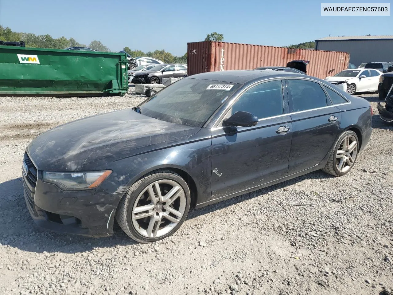 2014 Audi A6 Premium Plus VIN: WAUDFAFC7EN057603 Lot: 68737374