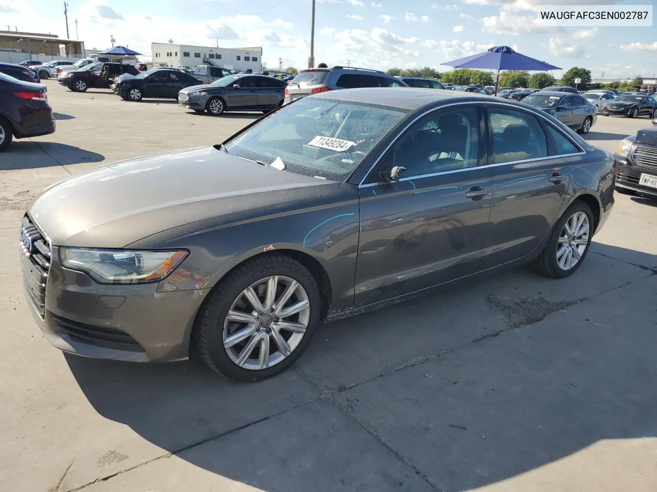 2014 Audi A6 Premium Plus VIN: WAUGFAFC3EN002787 Lot: 71349284