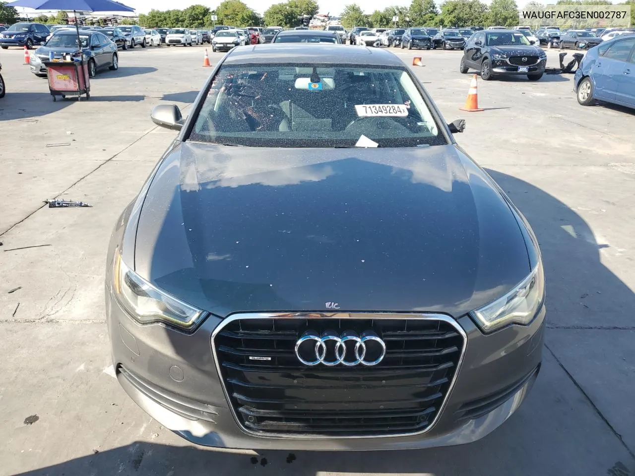 2014 Audi A6 Premium Plus VIN: WAUGFAFC3EN002787 Lot: 71349284