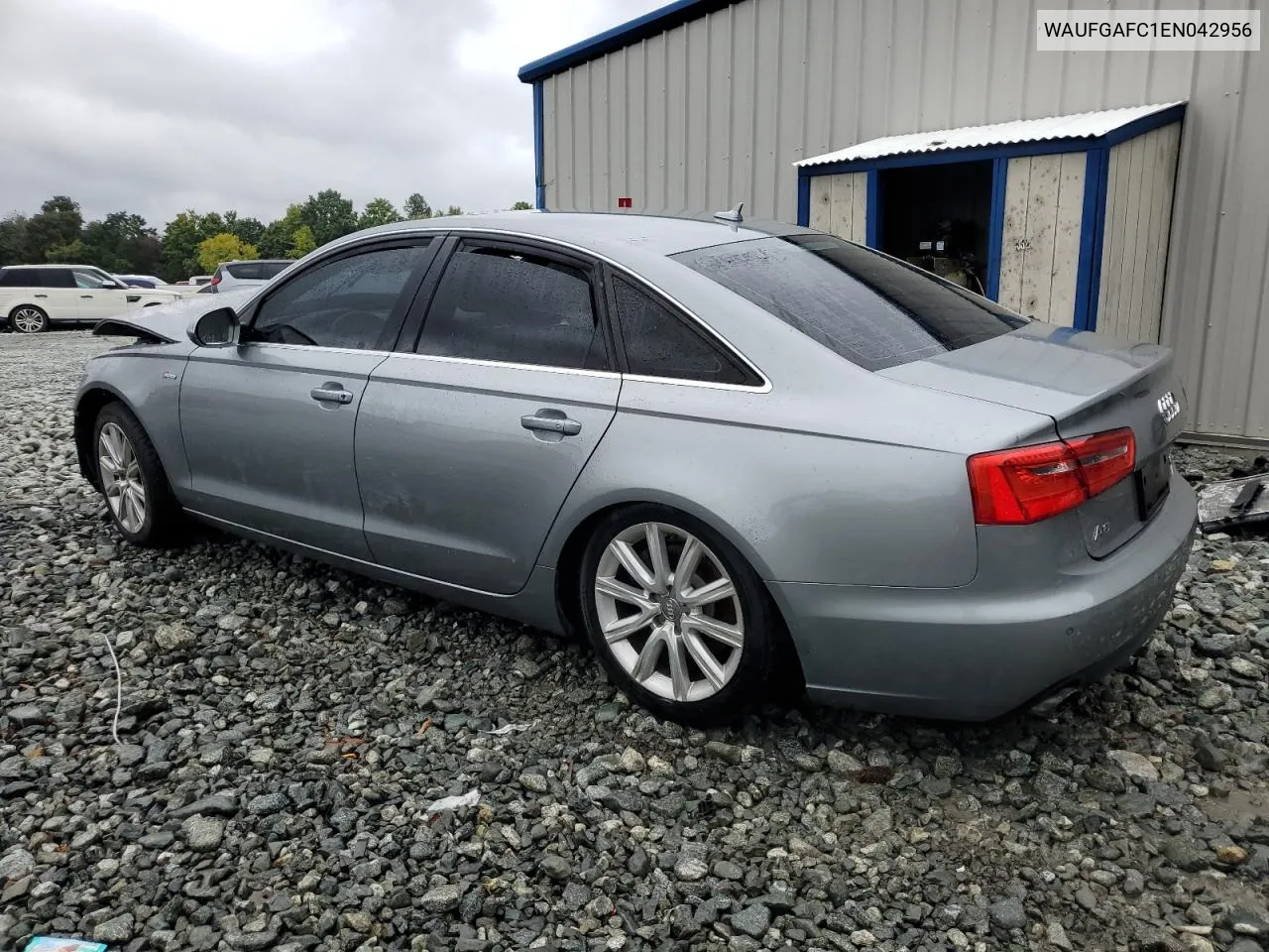 2014 Audi A6 Premium Plus VIN: WAUFGAFC1EN042956 Lot: 71551264