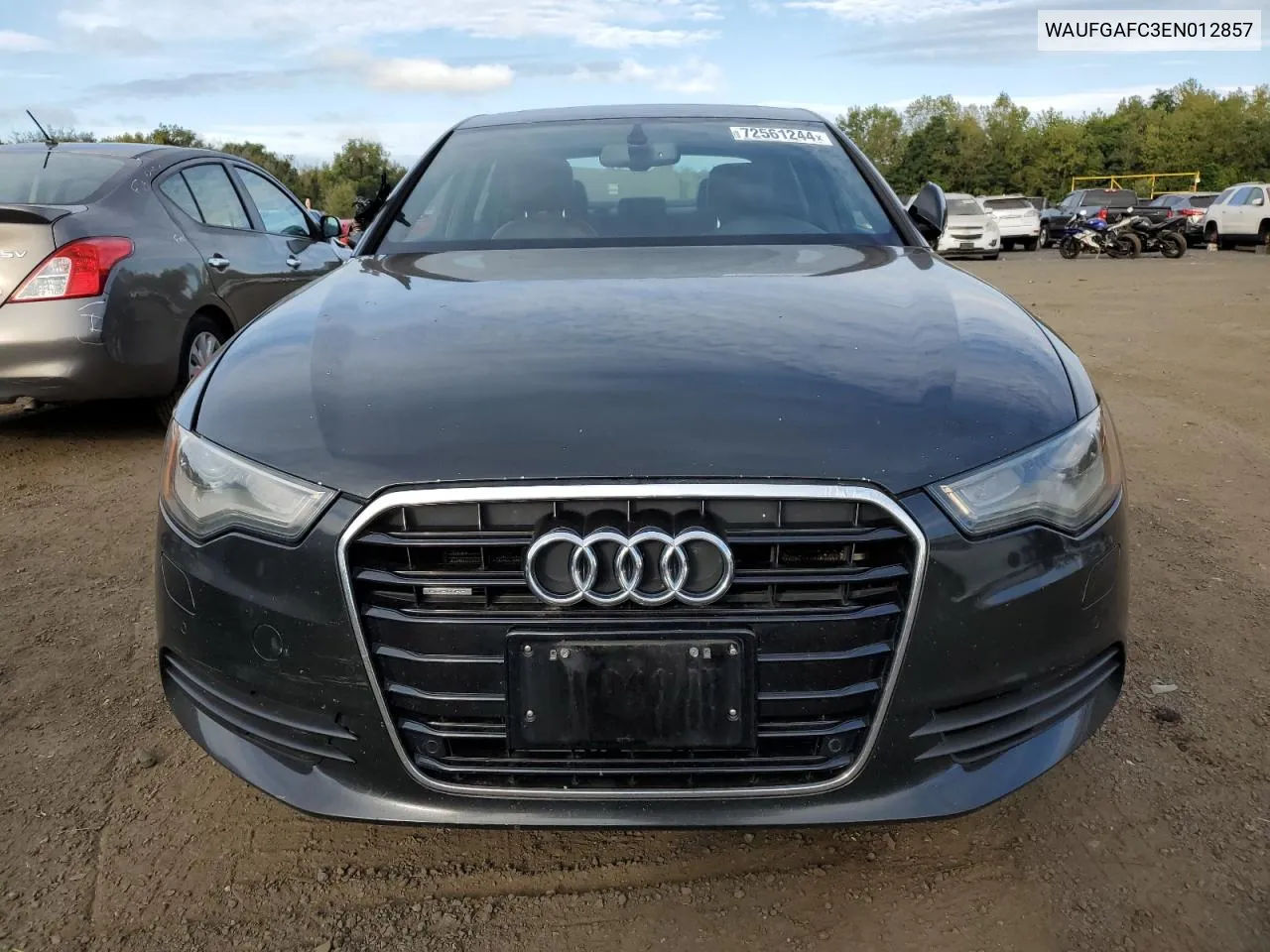 2014 Audi A6 Premium Plus VIN: WAUFGAFC3EN012857 Lot: 72561244