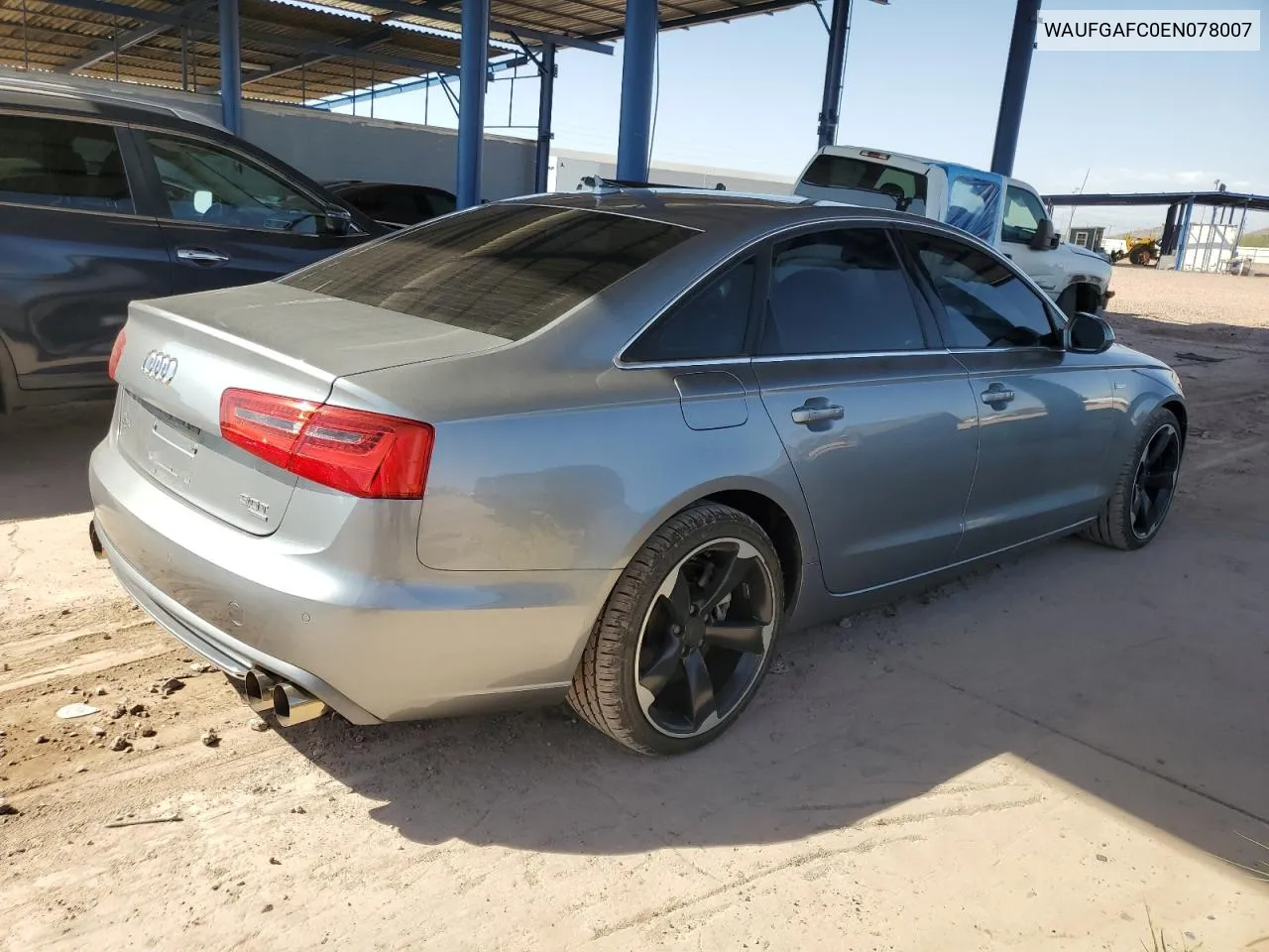 2014 Audi A6 Premium Plus VIN: WAUFGAFC0EN078007 Lot: 74477324