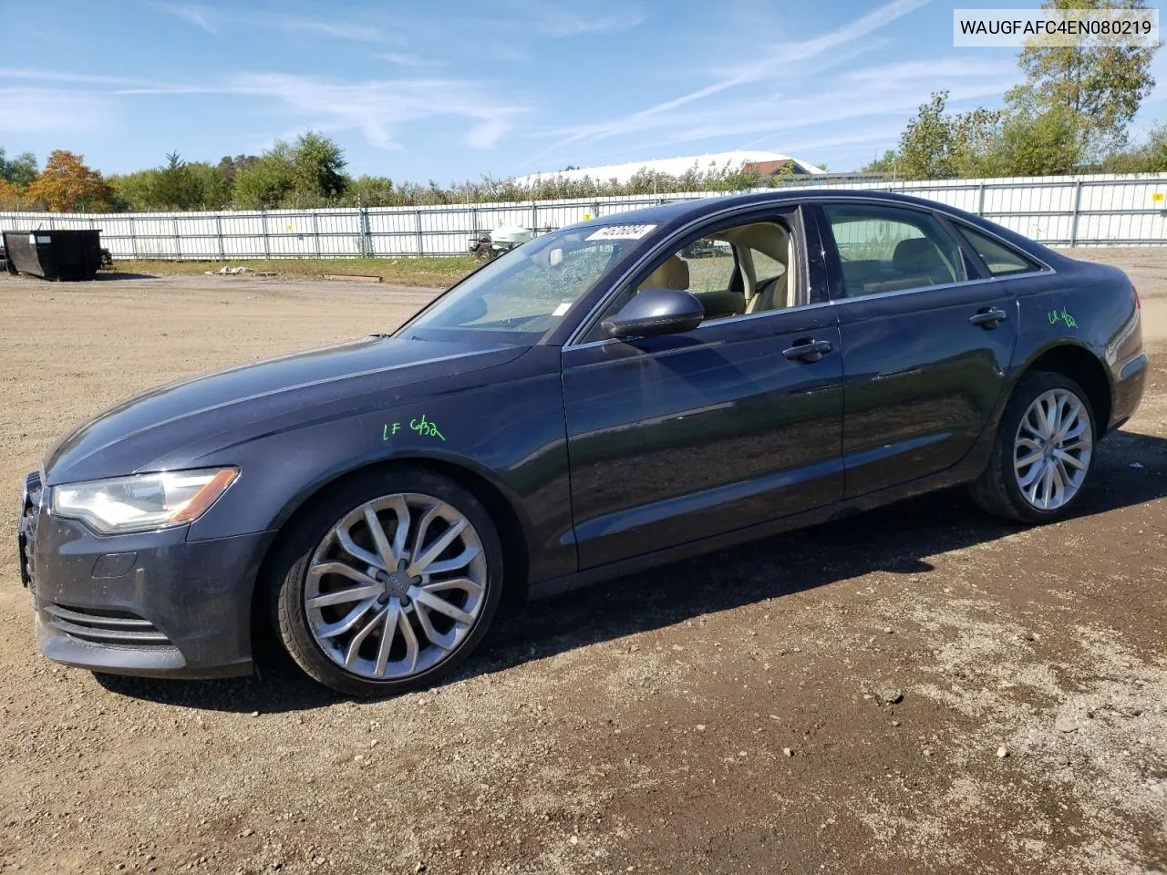 2014 Audi A6 Premium Plus VIN: WAUGFAFC4EN080219 Lot: 74626084