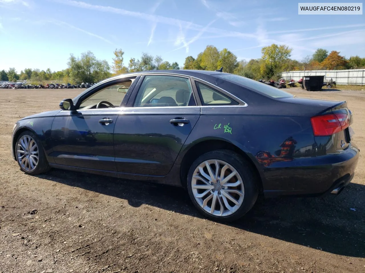 2014 Audi A6 Premium Plus VIN: WAUGFAFC4EN080219 Lot: 74626084