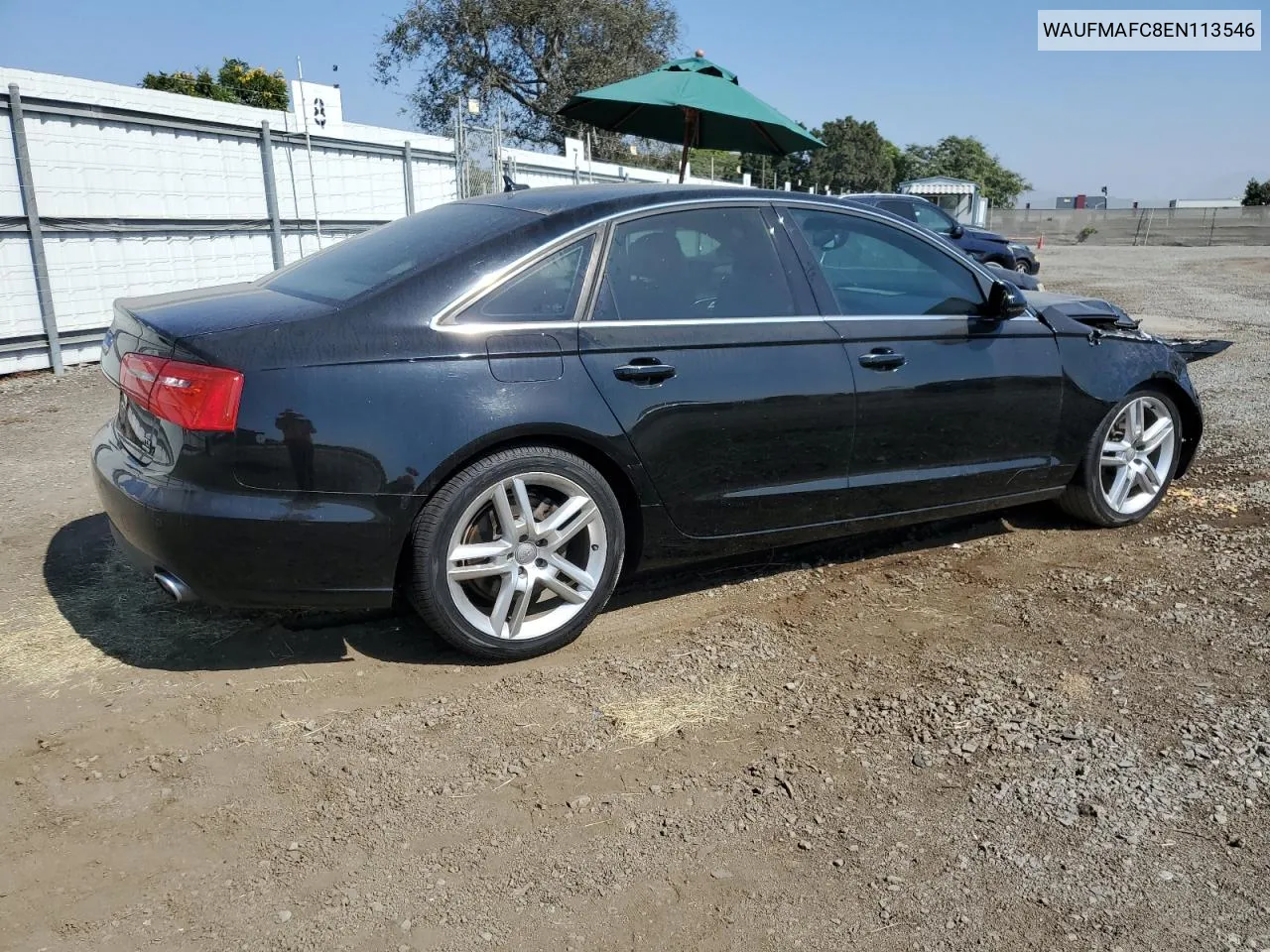 2014 Audi A6 Premium Plus VIN: WAUFMAFC8EN113546 Lot: 75241244