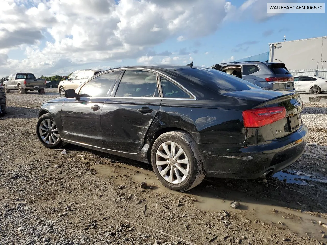 2014 Audi A6 Premium VIN: WAUFFAFC4EN006570 Lot: 77669174