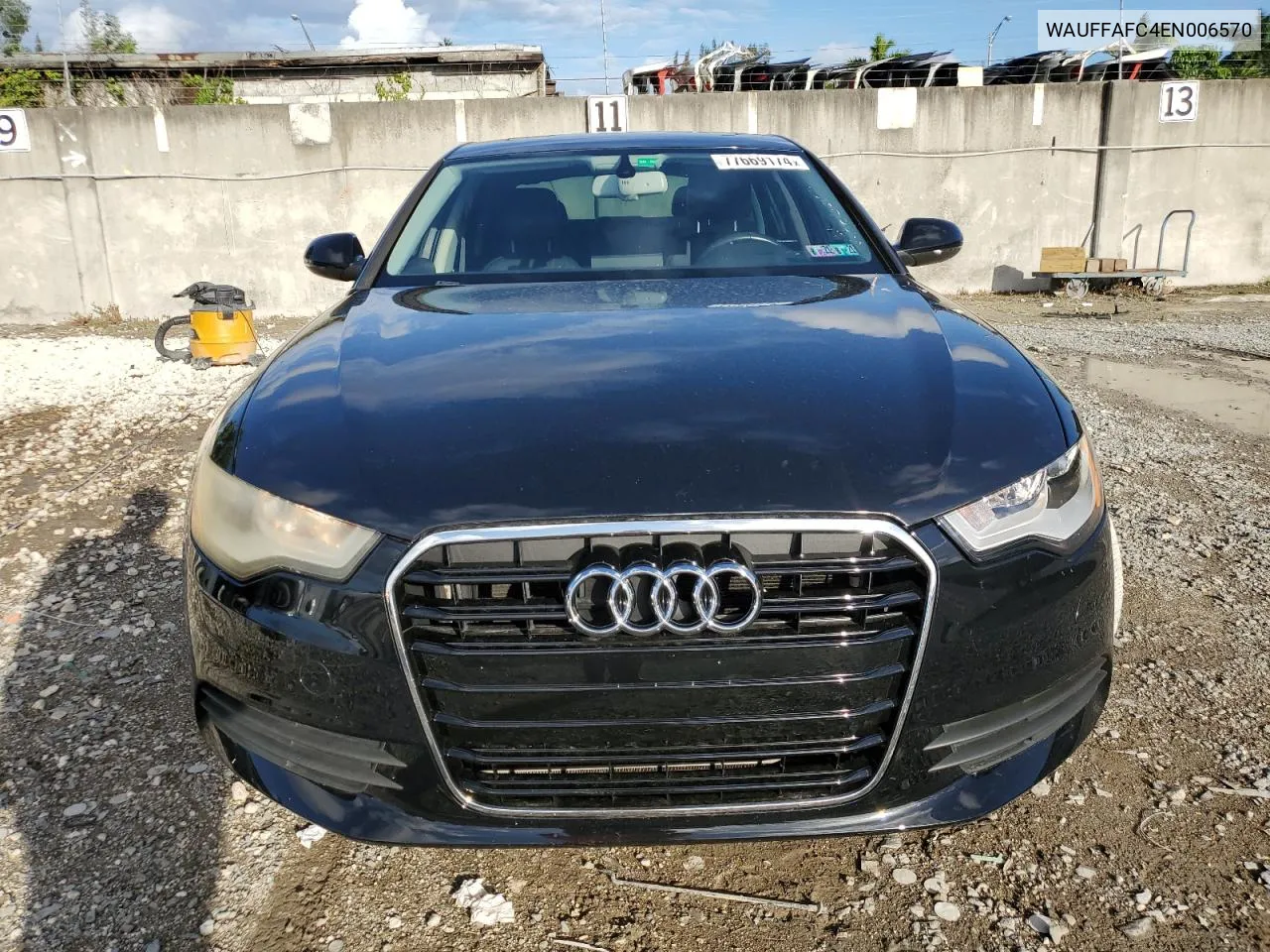 2014 Audi A6 Premium VIN: WAUFFAFC4EN006570 Lot: 77669174