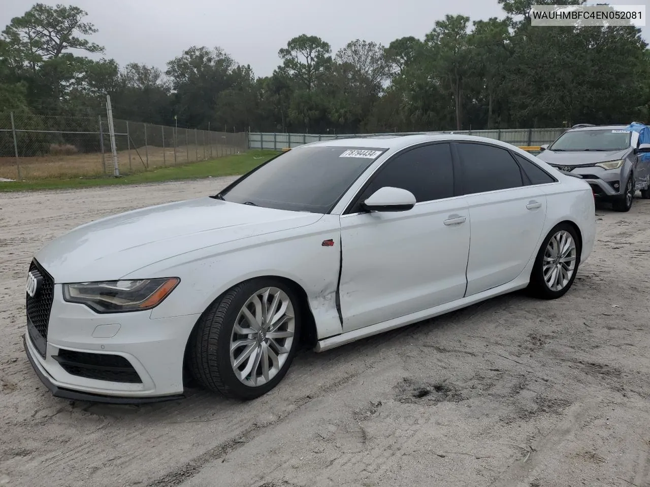 2014 Audi A6 Prestige VIN: WAUHMBFC4EN052081 Lot: 78794434