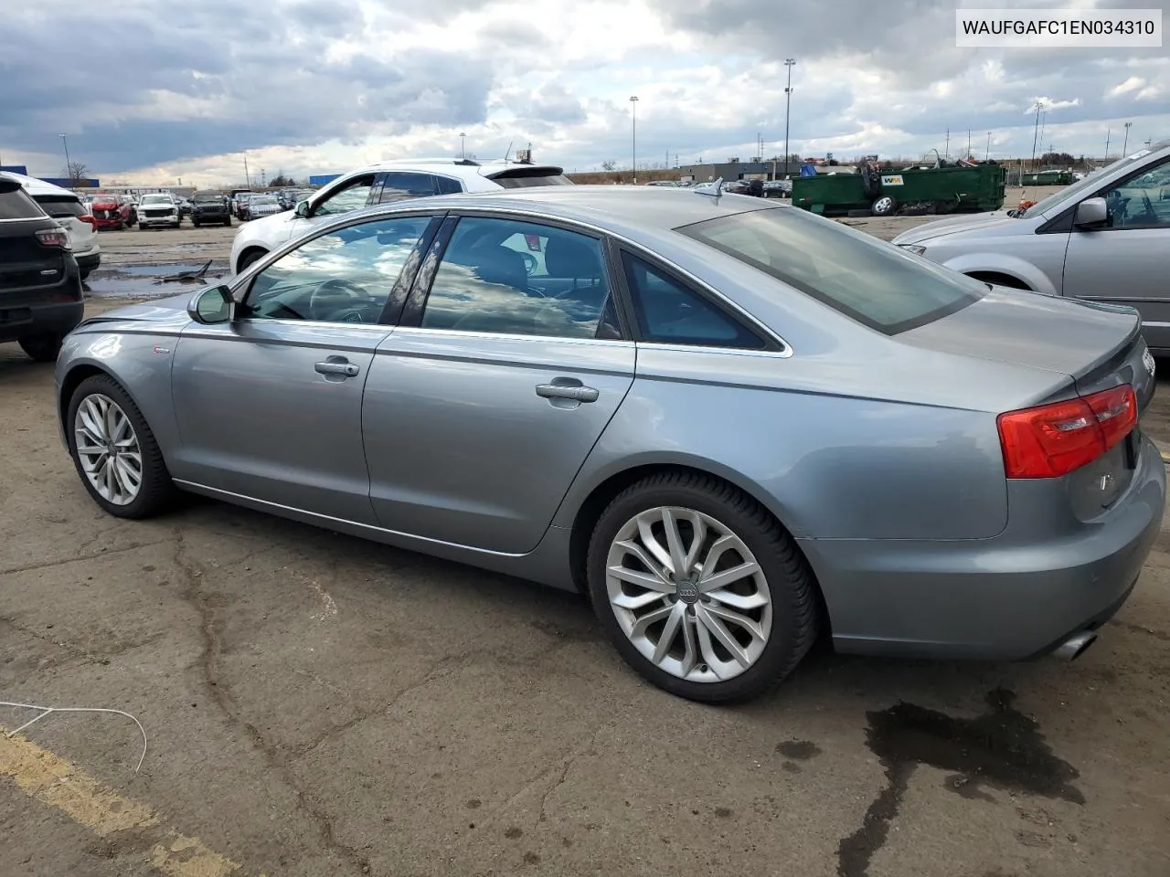 2014 Audi A6 Premium Plus VIN: WAUFGAFC1EN034310 Lot: 80341744