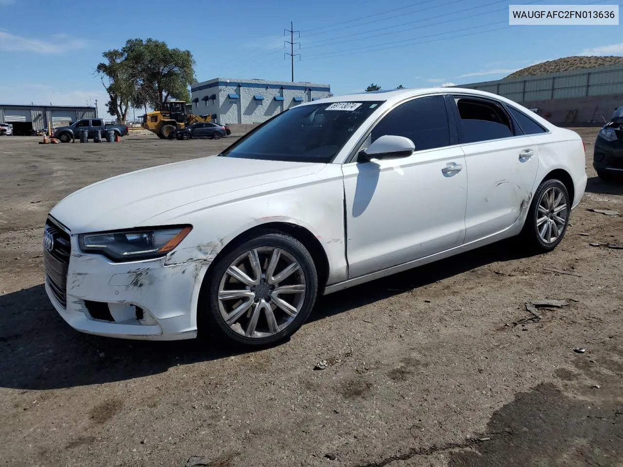 2015 Audi A6 Premium Plus VIN: WAUGFAFC2FN013636 Lot: 69113074